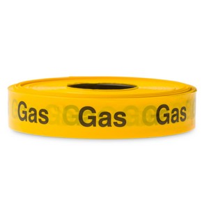Waarschuwingsband Geel - gas