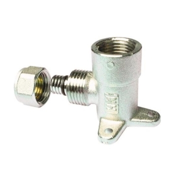 81028830047 Henco Knel Muurplaat 16x1/2 (H=56, messing, vernikkeld)