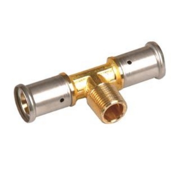 81028820023 Henco T-stuk Buitendraad 26x1/2x26 (messing, pers x bu.dr.)
