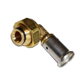 81028820166 Henco 2-delige Knie Euroc. 16x1/2 (wartel x pers, tbv inbouwreservoir)