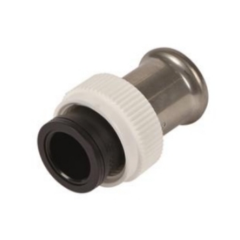 81028810182 Henco 2-delige Kopp. Vlak 16x3/4 (PVDF, pers x wartel)