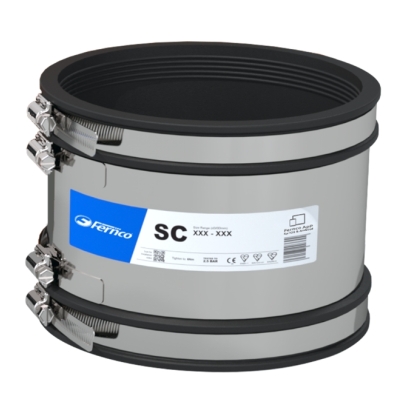 IC40FSSC009 Fernco Koppeling Recht SC 80-95mm (EPDM, zwart, H=110, 60°C)