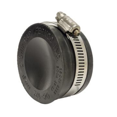 IC40C0048C0 Fernco Eindkap 50-43mm (PVC, zwart, 48C)