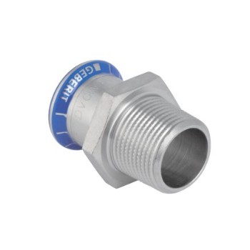 GN318370000 Geberit Mapress RVS316 Puntstuk 22x3/4 (NPT bu.dr. x pers)