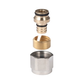 65053322100 Geberit PushFit Klemkoppeling 16x15 (knel, messing)