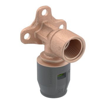 65028100100 Geberit PushFit Muurplaat 16x1/2 (52mm, bi.dr. x push, brons)