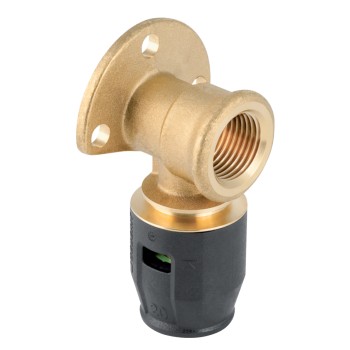 65029100100 Geberit PushFit Muurplaat 16x1/2 (36mm, bi.dr. x push, messing)