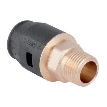 65053100100 Geberit PushFit Puntstuk 16x1/2 (push x bu.dr., brons)