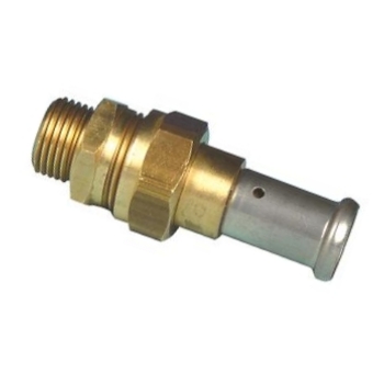 81028820075 Henco 3-delige Kopp. 16x3/4 (messing, pers x bu.dr.)