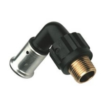 81028810219 Henco Puntstuk Bocht 14x1/2 (PVDF, pers x bu.dr.)