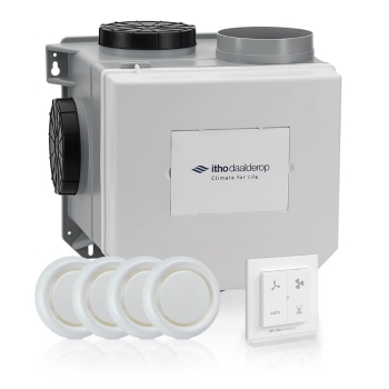 CVESPAK000 Itho CVE-S ECO PAK 'Alles in 1' (RV-Sensor, RFT bediening, 4x ventiel,
